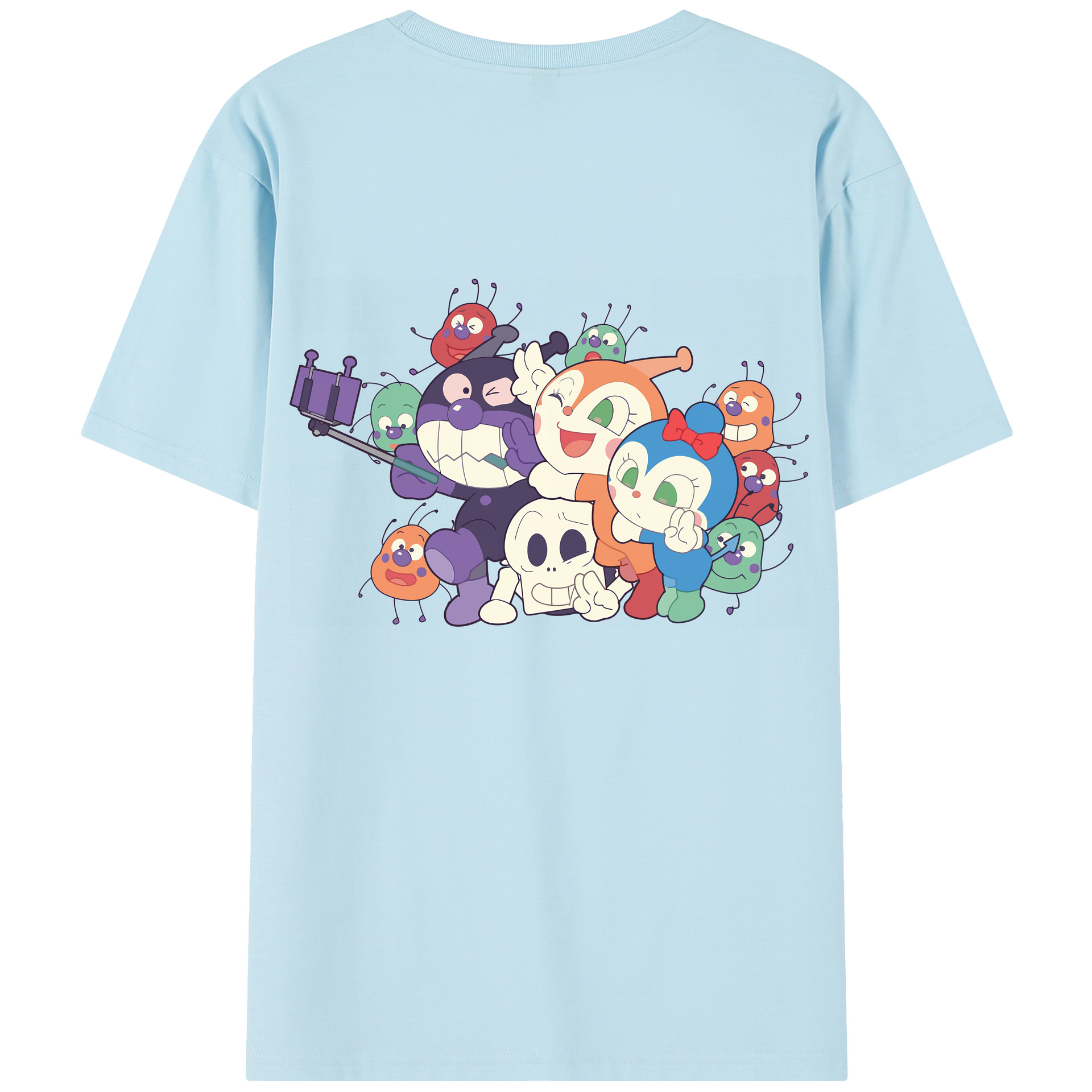 （画像用） アンパンマン Anpanman 綿100％半袖Tシャツ（背面プリント）